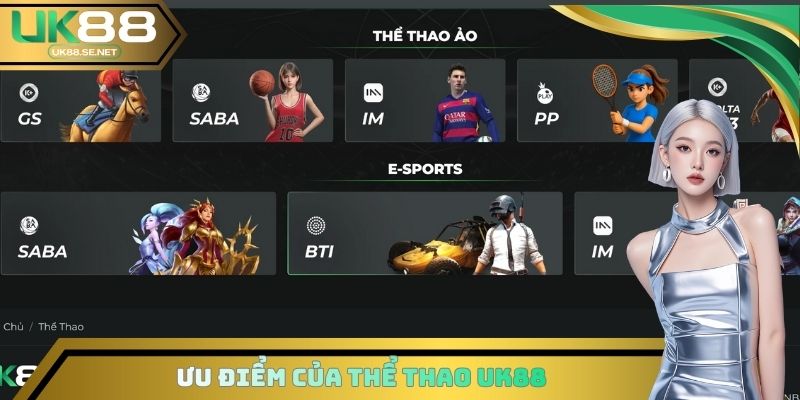 Một số điểm cộng thể thao UK88 được đánh giá cao